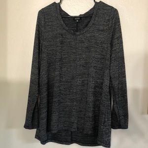 Heathered Grey Long Sleeve Top